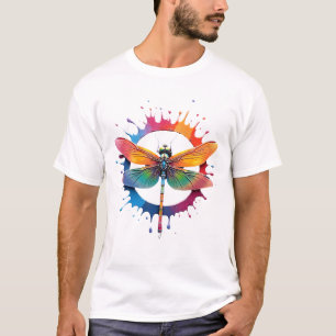 Coole Grafik-Tie-Dye-Sonnenbrille Libellen-Illustr T-Shirt
