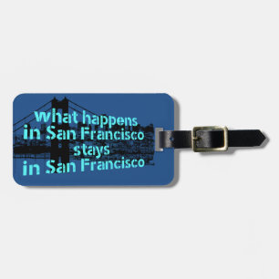 Coole grafische Mitteilung über San Francisco… Gepäckanhänger