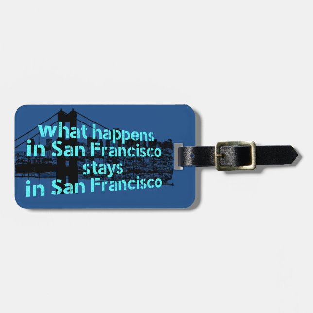 Coole grafische Mitteilung über San Francisco… Gepäckanhänger (Vorderseite horizontal)