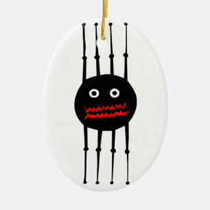 Coole grafische Spinne des Insektenspaßes Keramikornament