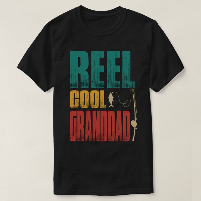 Coole GRANDDAD Fischerei Vintag T-Shirt (Design vorne)