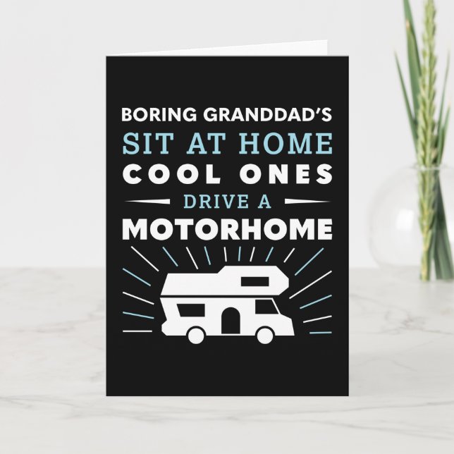 Coole Granddads fahren Motorhome Geschenk Karte (Vorderseite)