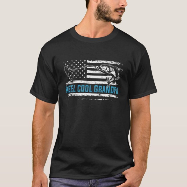 Coole Grandpa-Fliege der amerikanischen Flagge T-Shirt (Vorderseite)