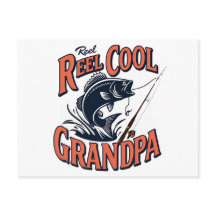 Coole Grandpa-Postkarte - Father's Day Fishing