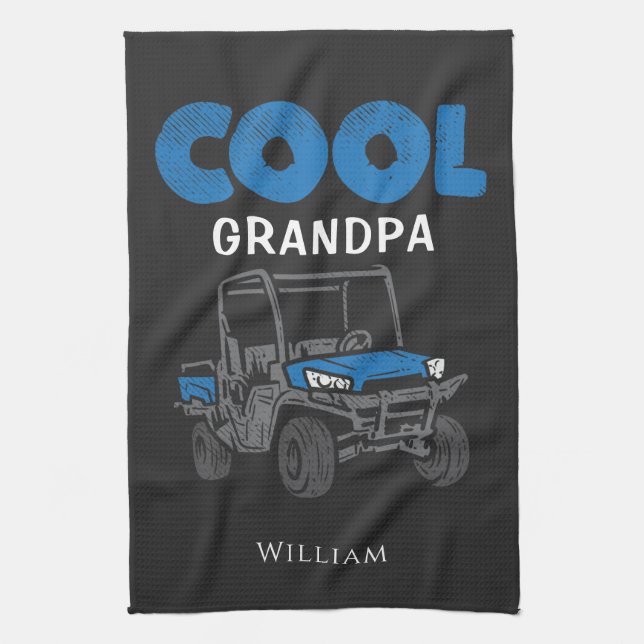 Coole Grandpa-Proud-Familie Geschirrtuch (Vertikal)