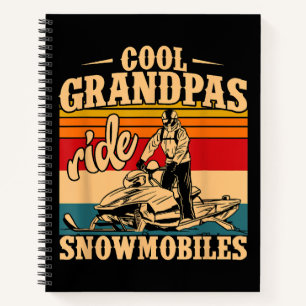 Coole Grandpas Reiten Schneemobile Snowmobile Snow Notizbuch