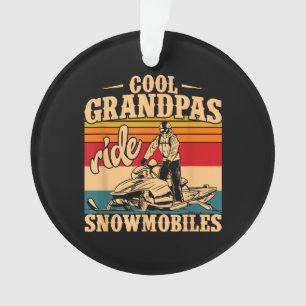 Coole Grandpas Reiten Schneemobile Snowmobile Snow Ornament