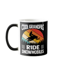Coole Grandpas Reiten Snowmobile Garndpa