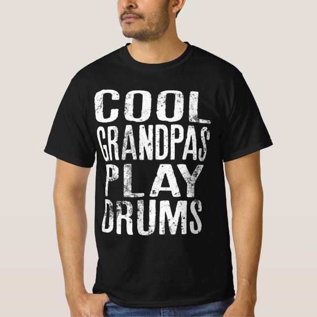 Coole Grandpas spielen Trommeln Funny für Drummer T-Shirt (Vorderseite)