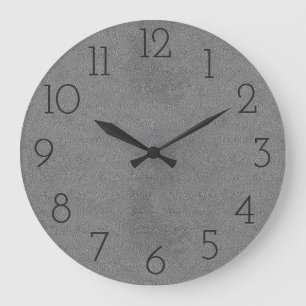 Coole graue lederne Abnutzungs-Wand-Uhr Große Wanduhr