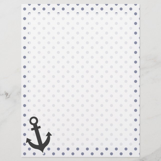 Coole graue Polka Dots; Anker (Vorderseite)