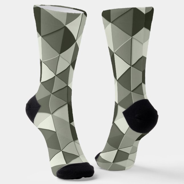 Coole Graustufendreiecke Socken (Gewinkelt)