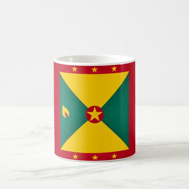 Coole Grenada-Flagge Kaffeetasse (Mittel)