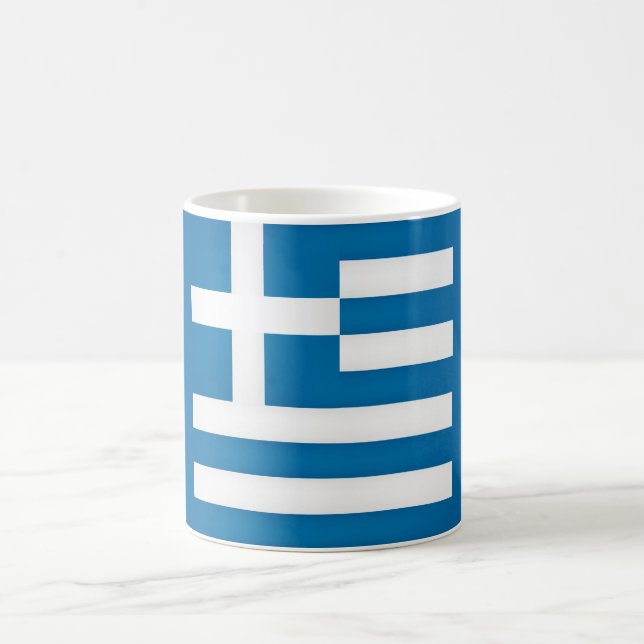 Coole griechische Flagge Kaffeetasse (Mittel)