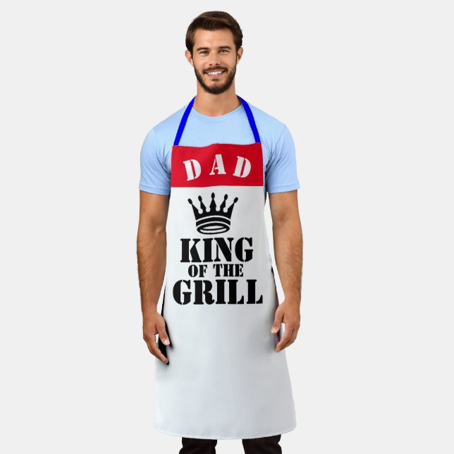 Coole GRILLEN Lover Griller Funny King The Grill Schürze (Getragen)