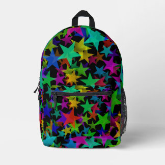 Coole Groovy Rainbow Stars Bedruckter Rucksack