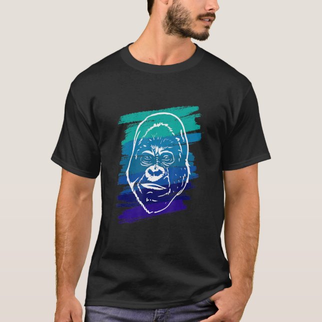 Coole große Affengesicht T-Shirt (Vorderseite)