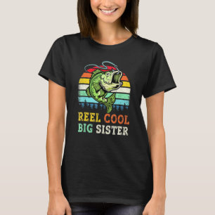 Coole große Schwestern Bassangeln Bass Fisch Älter T-Shirt