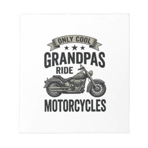Coole Großväter fahren Motorräder Vintage Biker-Sh Notizblock