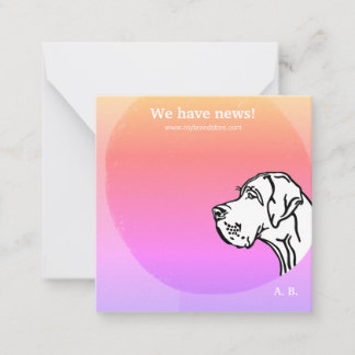 coole grün lila GRAPHIK DESIGN Notizkarte Mitteilungskarte