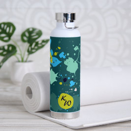 Coole grüne farbige Farbinitialen für farbige Spri Trinkflasche