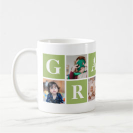 Coole grüne FotoCollage Oma und Opa-Tasse Kaffeetasse