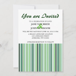 Coole grüne Streifen Einladung