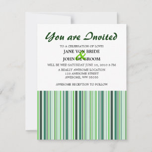 Coole grüne Streifen Einladung