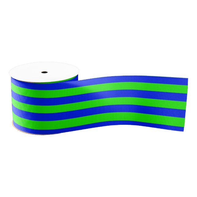 Coole grüne und blaue Neonstreifen Ripsband (Spule)