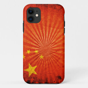 Coole Grunge-Chinese-Flagge Case-Mate iPhone Hülle