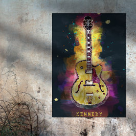 Coole Grunge Gitarre Personalisiert Poster