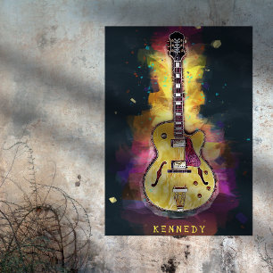 Coole Grunge Gitarre Personalisiert Poster