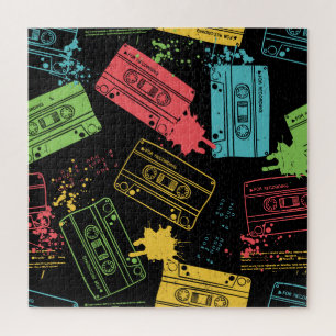 coole Grunge-Kassetten im Stil der 90er Jahre Puzzle