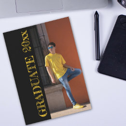 Coole Grunge Letters 2 Foto Custom Grad Einladung