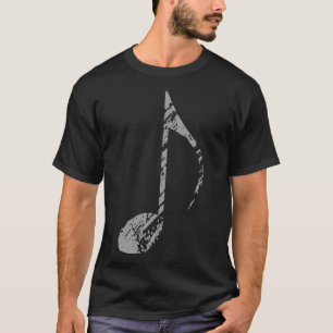 Coole Grunge-Musiknote Grau T-Shirt