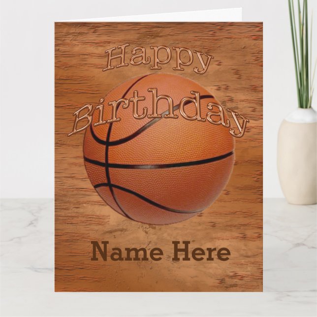 Coole Grunge Personalisiert Basketball-Geburtstags Karte (Vorderseite)