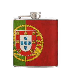 Coole Grunge Portugal Flagge Bandeira de Portugal Flachmann
