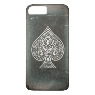 Coole Grunge Retro Künstlerisches Poker Ass Der Sp iPhone 8 Plus/7 Plus Hülle