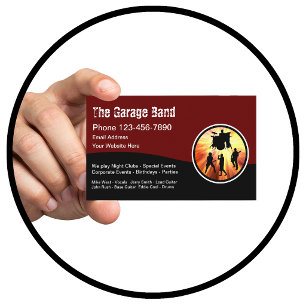 Coole Grunge Rock And Roll Garageband Visitenkarte