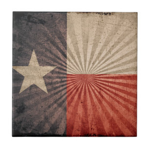 Coole Grunge Texas Flag Fliese