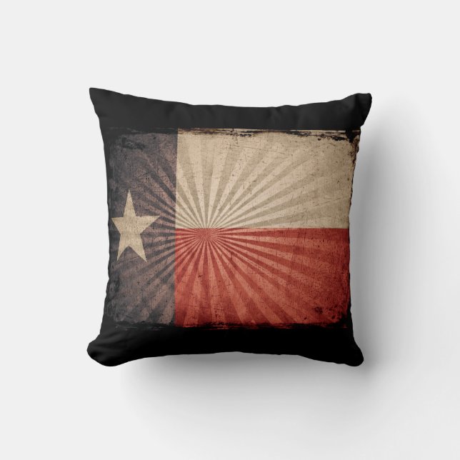Coole Grunge Texas Flag Kissen (Vorderseite)