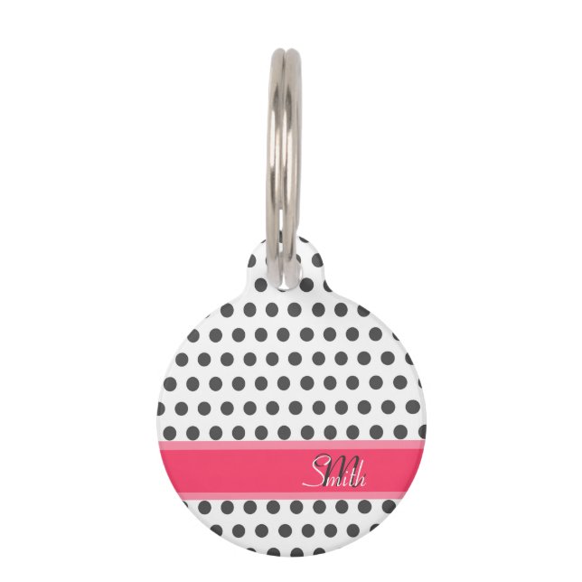 Coole gürtelgraue, große Polka-Dots-Muster Tiermarke (Vorderseite)