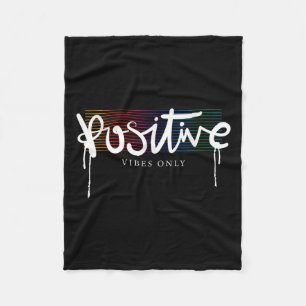 Coole gute positive Vibes nur Motivierend Zitate Fleecedecke