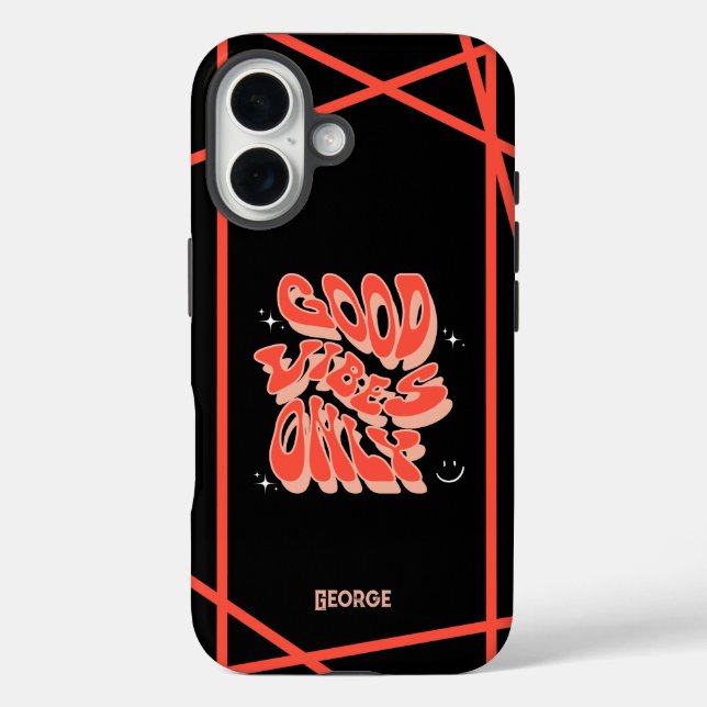 Coole Gute Vibes nur anpassbar Case-Mate iPhone Hülle (Rückseite)