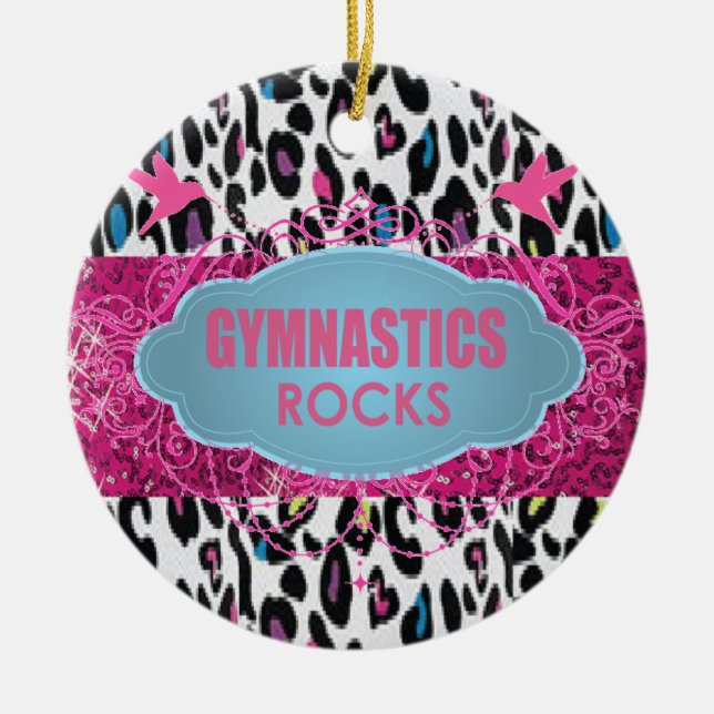 COOLE gymnastische Felsen-Rosa SCHEIN Verzierung Keramik Ornament (Vorne)