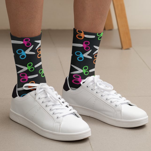 Coole Haar Stylist Scheren Neon Black Socken (Von Creator hochgeladen)