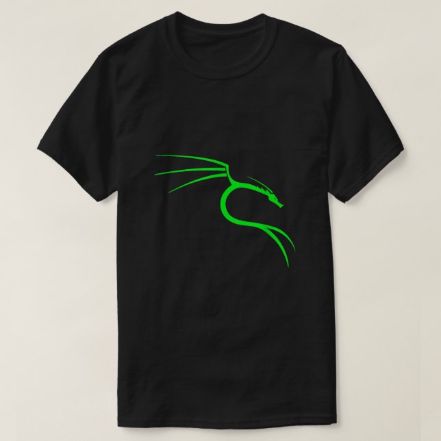Coole Hacker Nerd T-Shirts Kali Linux Dragon (Design vorne)