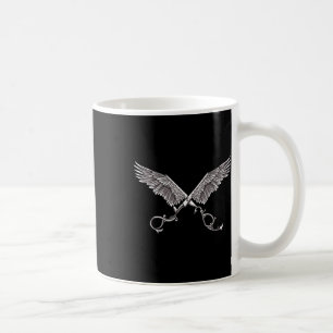 Coole Hair Stylistische Schere mit Flügel Tattoo A Kaffeetasse