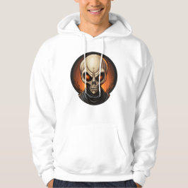 Coole Halloween Creepy Cartoon White Alien Hoodie