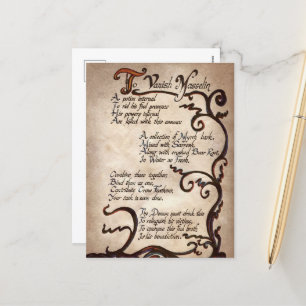 coole Halloween-Hexen-Zauber-Feiertagspostkarte Feiertagspostkarte